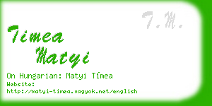 timea matyi business card